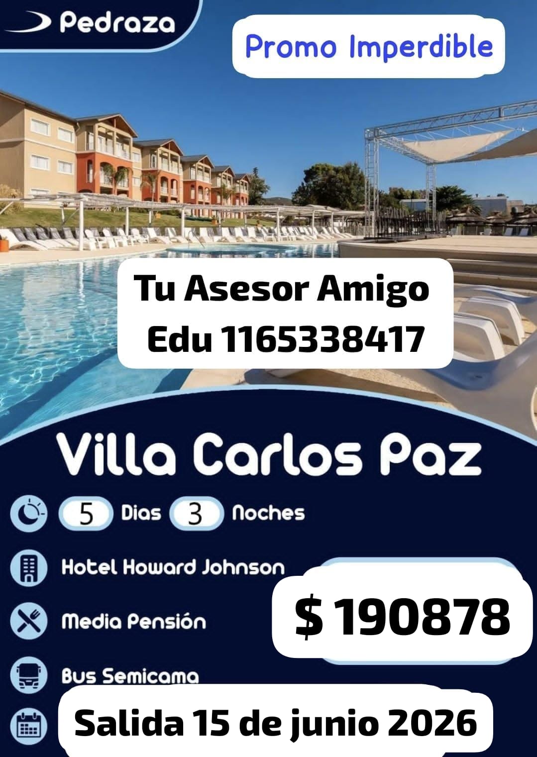 CARLOS PAZ - SALIDA 15 de JUNIO de 2026