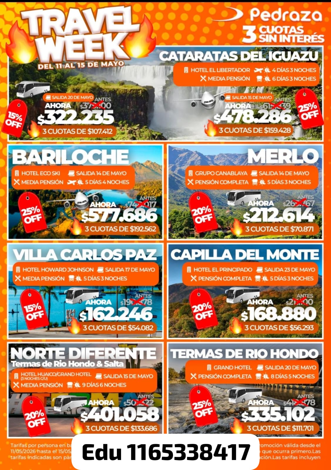 PEDRAZA DEL 11 AL 15 DE MAYO 2026